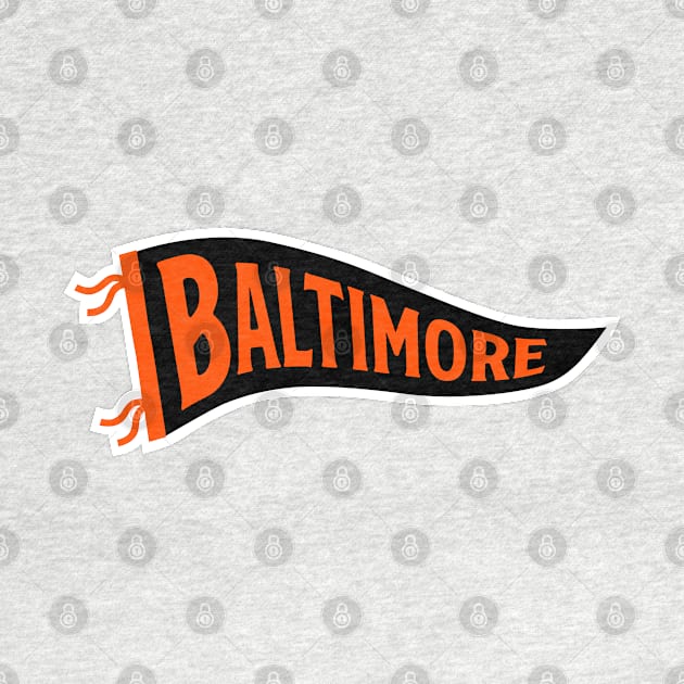 Baltimore Pennant - White by KFig21